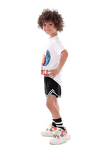 Boys White Basketball T-Shirt Sporty Athletic Tee | ANJA Sportswear