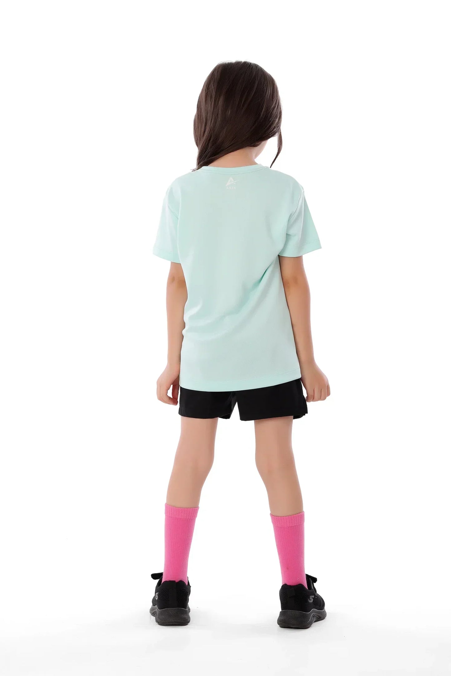 Girls Basketball Cartoon Graphic T-Shirt â€“ Sporty Kids Athletic Tee | ANJA Sportswear