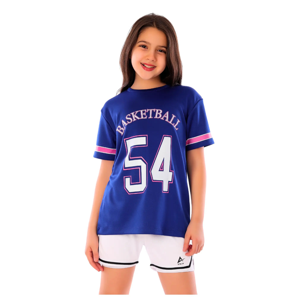 Girls Basketball T-Shirt â€“ Sporty Athletic Top | ANJA Sportswear