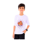 Boys Basketball Splash Graphic T-Shirt â€“ Sporty Long Sleeve Tee | ANJA Sportswear