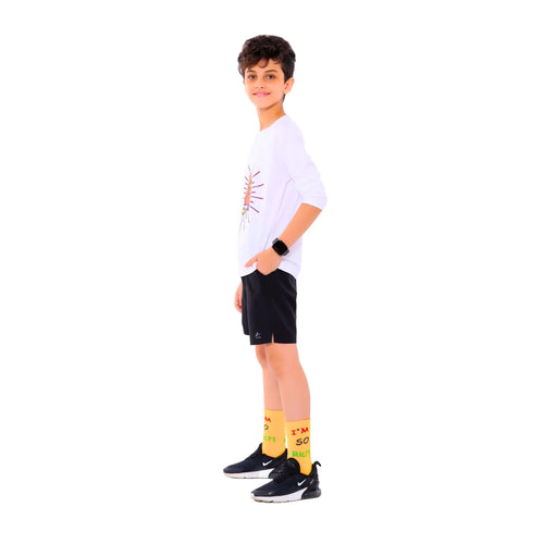 Boys Basketball Splash Graphic T-Shirt â€“ Sporty Long Sleeve Tee | ANJA Sportswear