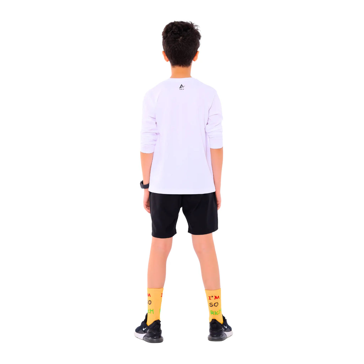 Boys Basketball Splash Graphic T-Shirt â€“ Sporty Long Sleeve Tee | ANJA Sportswear