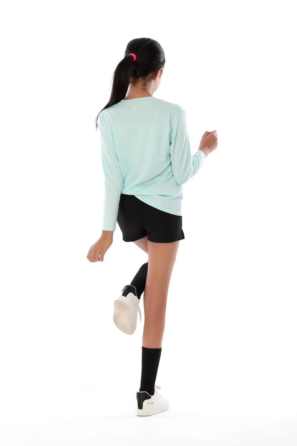 Girls Light Blue Basketball  Long Sleeve T-Shirt | ANJA Sportswear