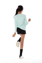 Girls Light Blue Basketball  Long Sleeve T-Shirt | ANJA Sportswear