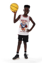 Boys Bulldog Basketball Sleeveless T-Shirt â€“ Sporty Graphic Top | ANJA Sportswear