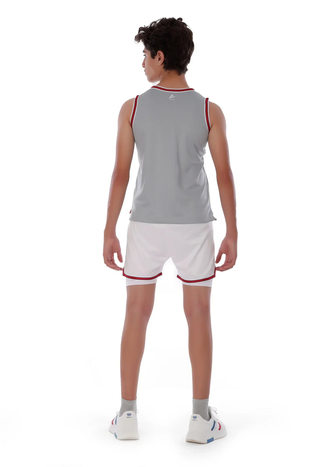 Boys Grey Basketball Sleeveless T-Shirt â€“ Sporty Athletic Top | ANJA Sportswear