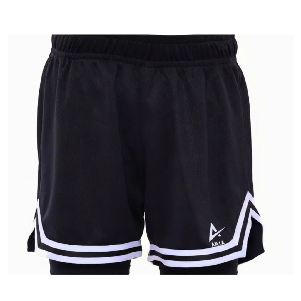 Boys Single Stripe Kids double Layer Shorts â€“ Sporty Performance Bottoms | ANJA Sportswear