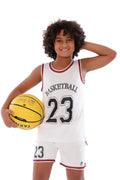Boys Basketball Kit â€“ Sporty Sleeveless Jersey and Shorts Set | ANJA Sportswear
