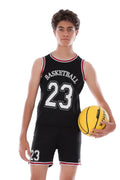 Boys Basketball Kit â€“ Sporty Sleeveless Jersey and Shorts Set | ANJA Sportswear