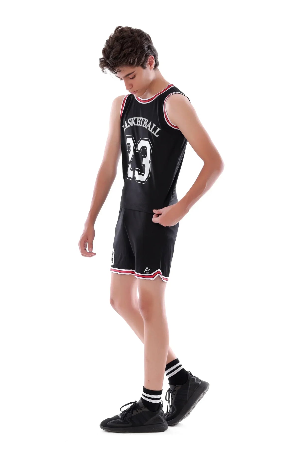 Boys Basketball Kit â€“ Sporty Sleeveless Jersey and Shorts Set | ANJA Sportswear