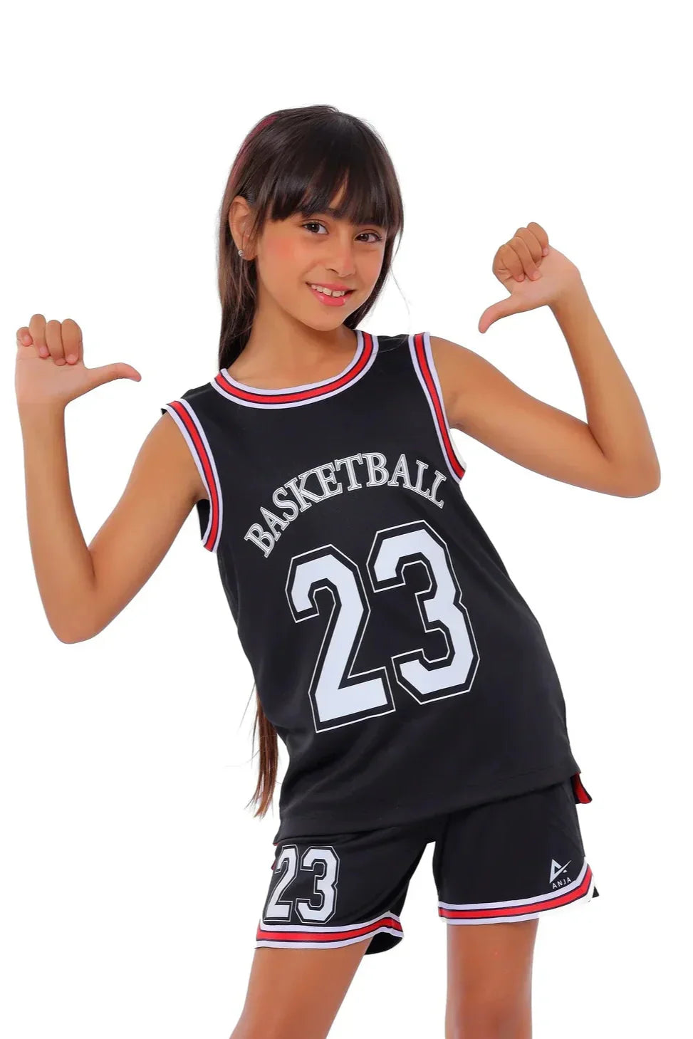 Girls Basketball Kit â€“ Sporty Sleeveless Jersey and Shorts Set | ANJA Sportswear