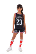 Girls Basketball Kit â€“ Sporty Sleeveless Jersey and Shorts Set | ANJA Sportswear