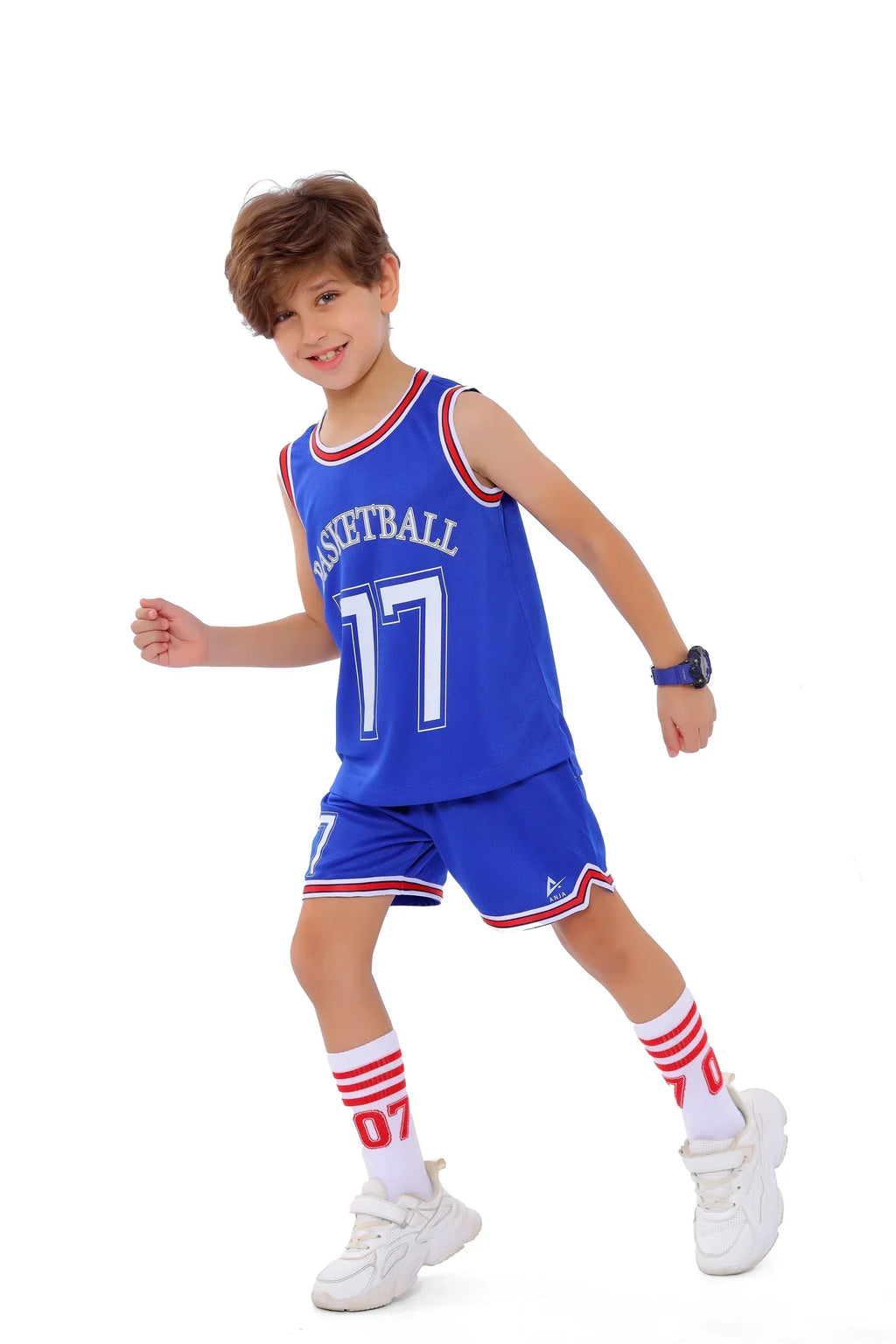 Boys Basketball Kit â€“ Sporty Sleeveless Jersey and Shorts Set | ANJA Sportswear