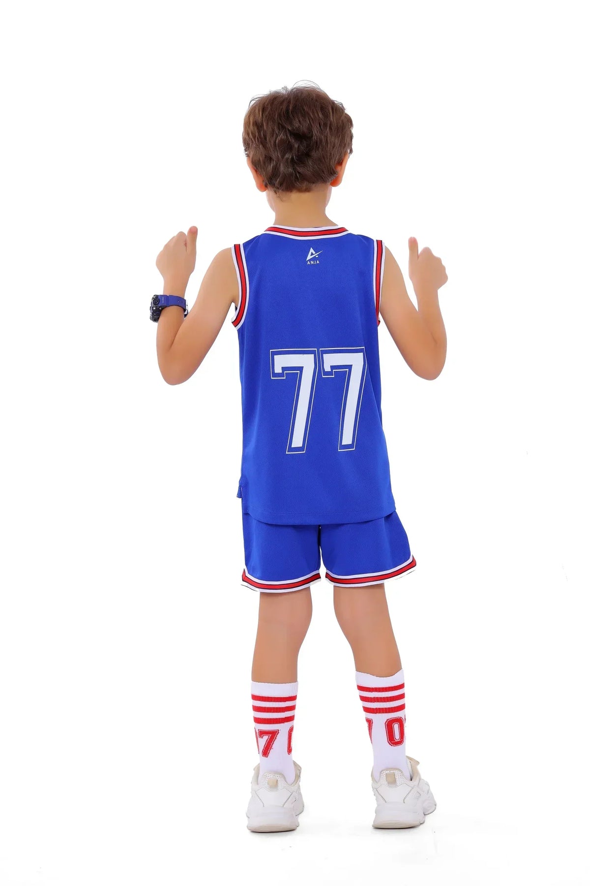 Boys Basketball Kit â€“ Sporty Sleeveless Jersey and Shorts Set | ANJA Sportswear