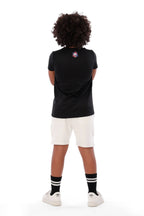 Boys Black Football Ball Splash T-Shirt â€“ Sporty Athletic Top | ANJA Sportswear