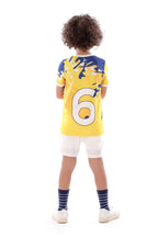 Boys Blue & Yellow T-Shirt â€“ Sporty Graphic Top | ANJA Sportswear