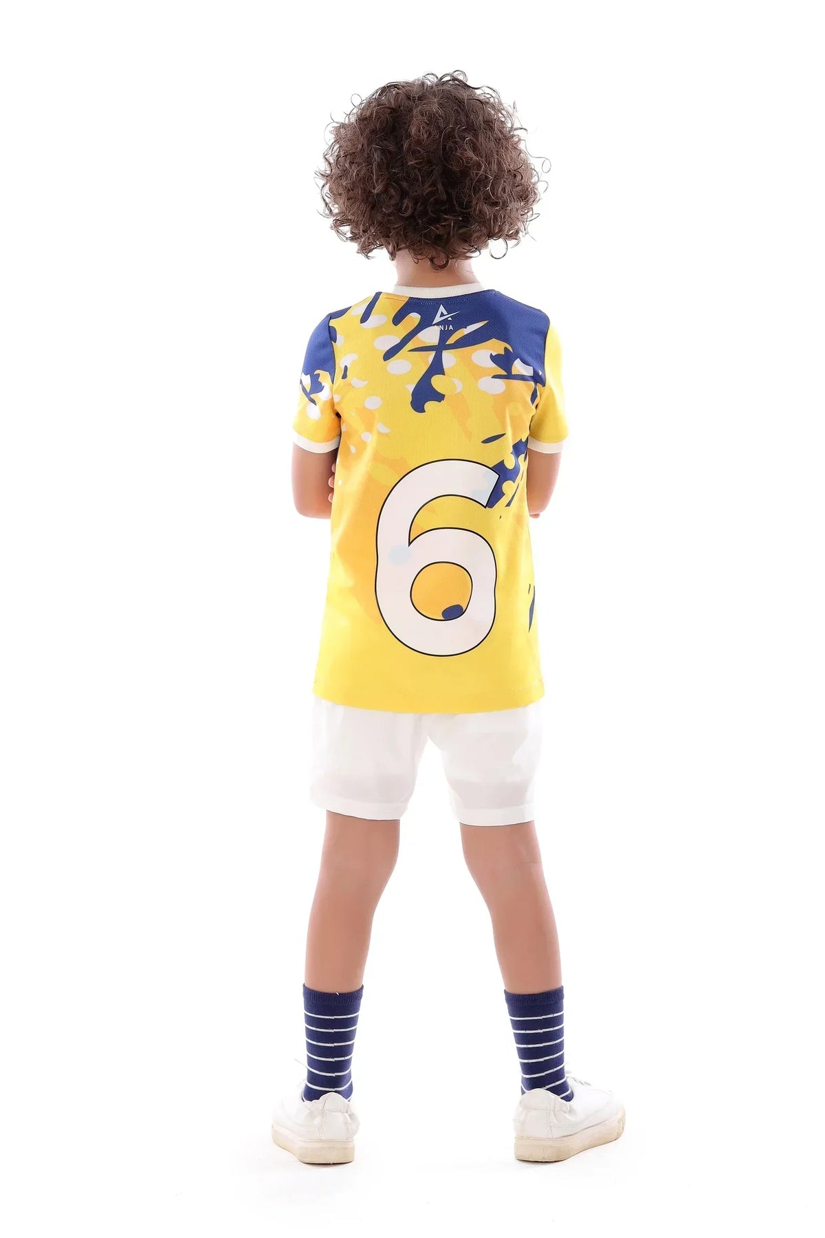 Boys Blue & Yellow T-Shirt â€“ Sporty Graphic Top | ANJA Sportswear