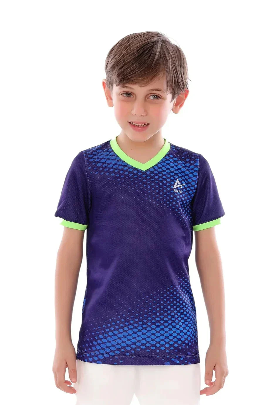 Boys Blue Hex Fade T-Shirt â€“ Sporty Athletic Top | ANJA Sportswear