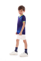 Boys Blue Hex Fade T-Shirt â€“ Sporty Athletic Top | ANJA Sportswear