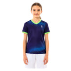 Girls Blue Hex Fade T-Shirt â€“ Sporty Athletic Top | ANJA Sportswear