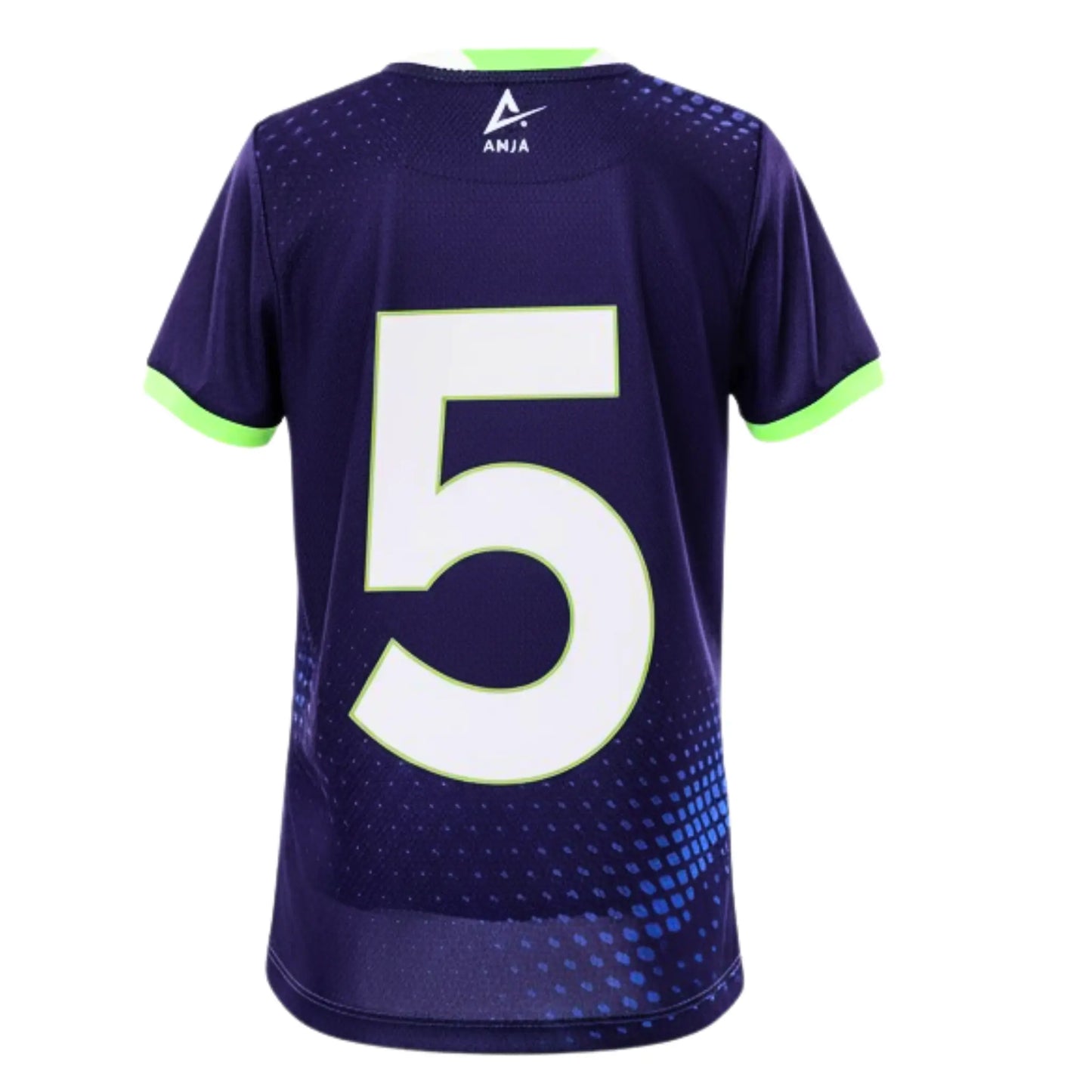 تي شيرت أزرق للبنات بنقشة سداسية باهتة - بلوزة رياضية