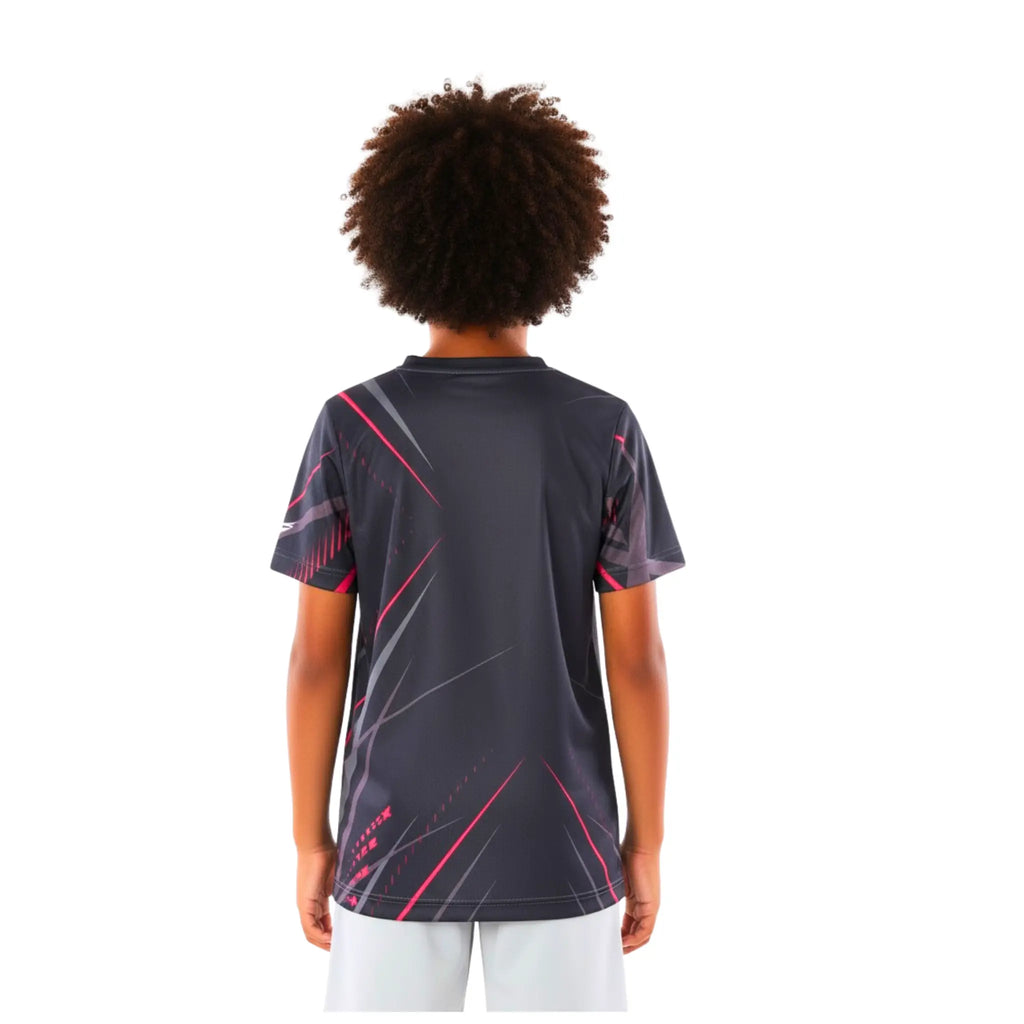 Boys Black & Red Streak  T-Shirt â€“ Sporty Graphic Top | ANJA Sportswear