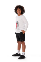 Boys White Street Football Long Sleeve T-Shirt â€“ Sporty Graphic Top | ANJA Sportswear