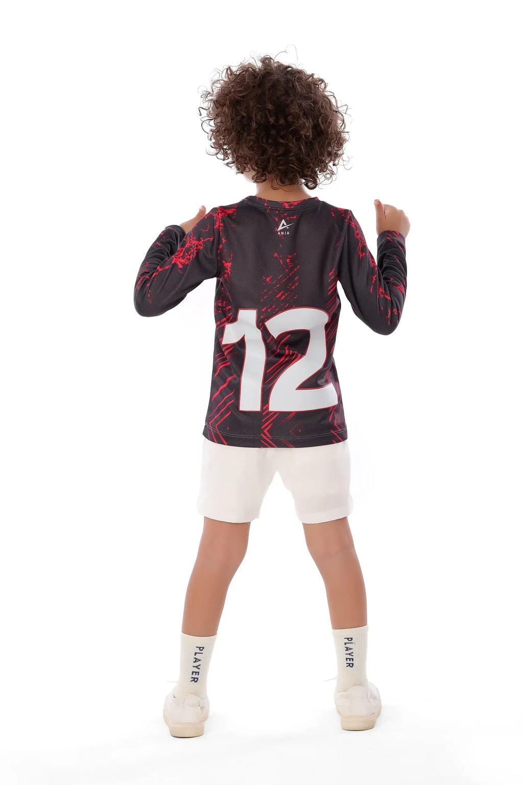 Boys Black & Red Jersey â€“ Long Sleeve T-Shirt | ANJA Sportswear