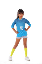 Girls Blue Long Sleeve Jersey â€“ Sporty Athletic T-Shirt | ANJA Sportswear