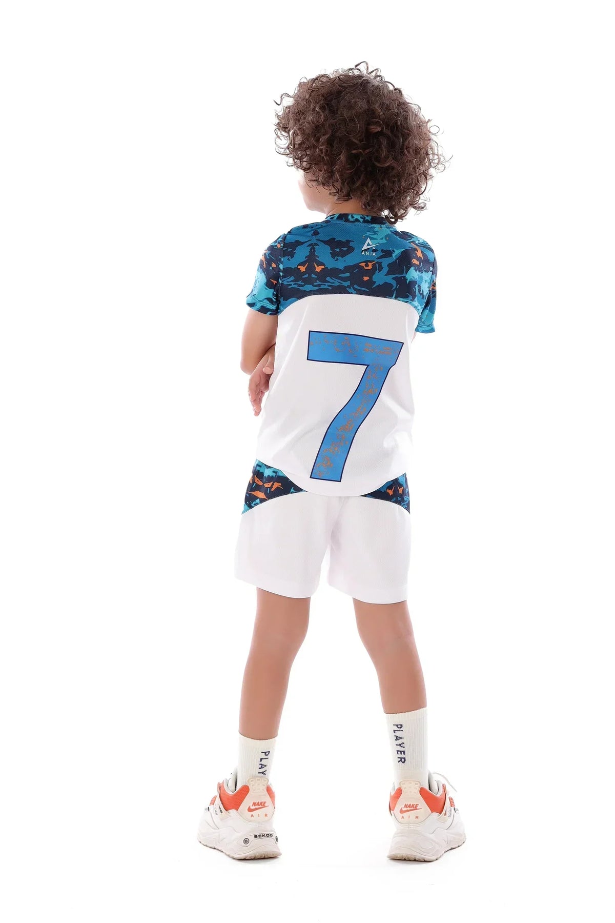 Boys Pattern Sports Kit â€“ Athletic T-Shirt and Shorts Set | ANJA Sportswear
