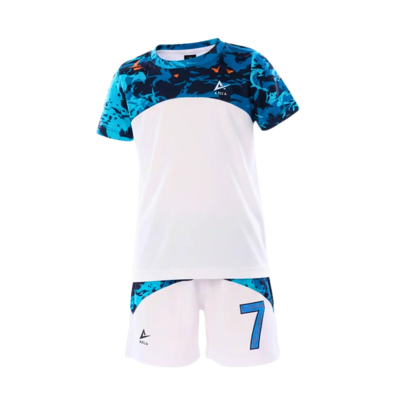 طقم رياضي بنقشة للبنات - طقم تيشيرت رياضي وشورت