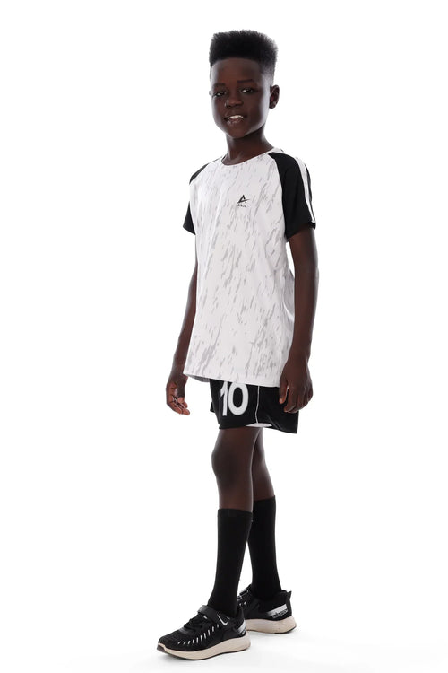 Boys Black & White Athletic Kit â€“ Sporty T-Shirt and Shorts Set | ANJA Sportswear