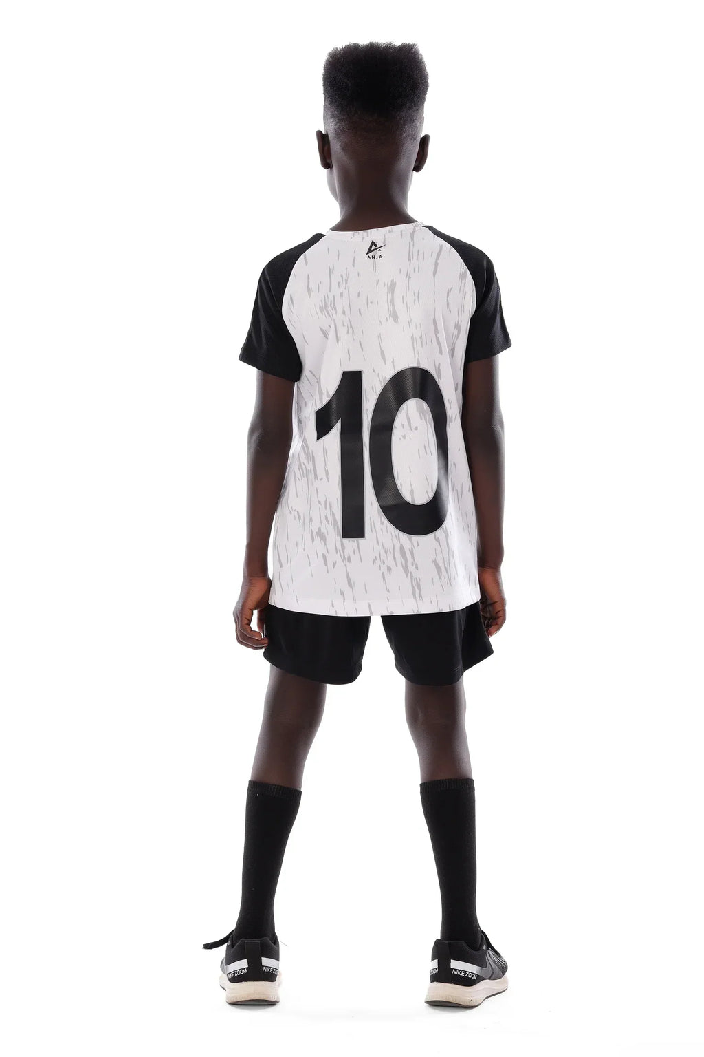 Boys Black & White Athletic Kit â€“ Sporty T-Shirt and Shorts Set | ANJA Sportswear