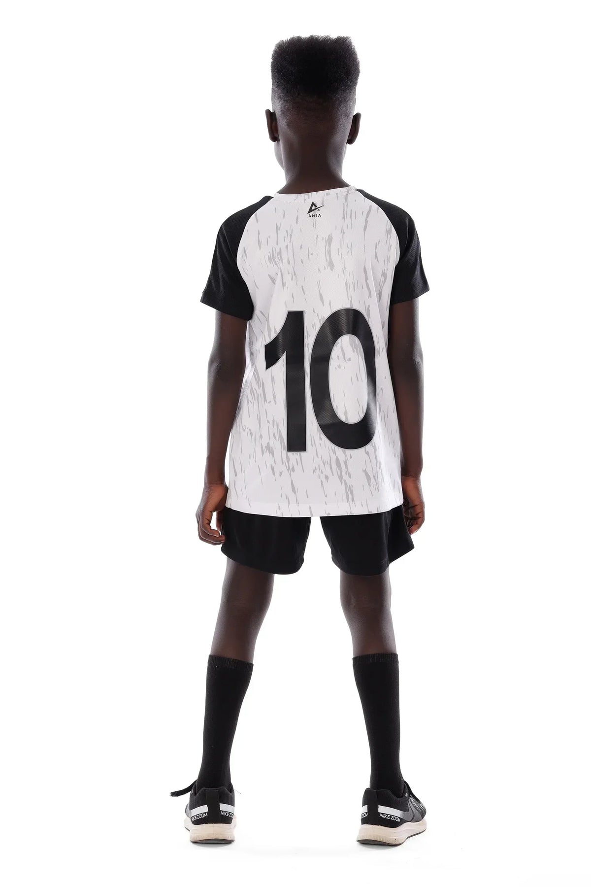 Boys Black & White Athletic Kit â€“ Sporty T-Shirt and Shorts Set | ANJA Sportswear