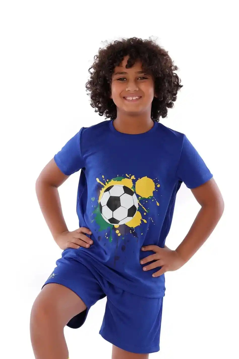 Boys Blue football Kids Kit â€“ Sporty Athletic Set with Shorts | ANJA Sportswear