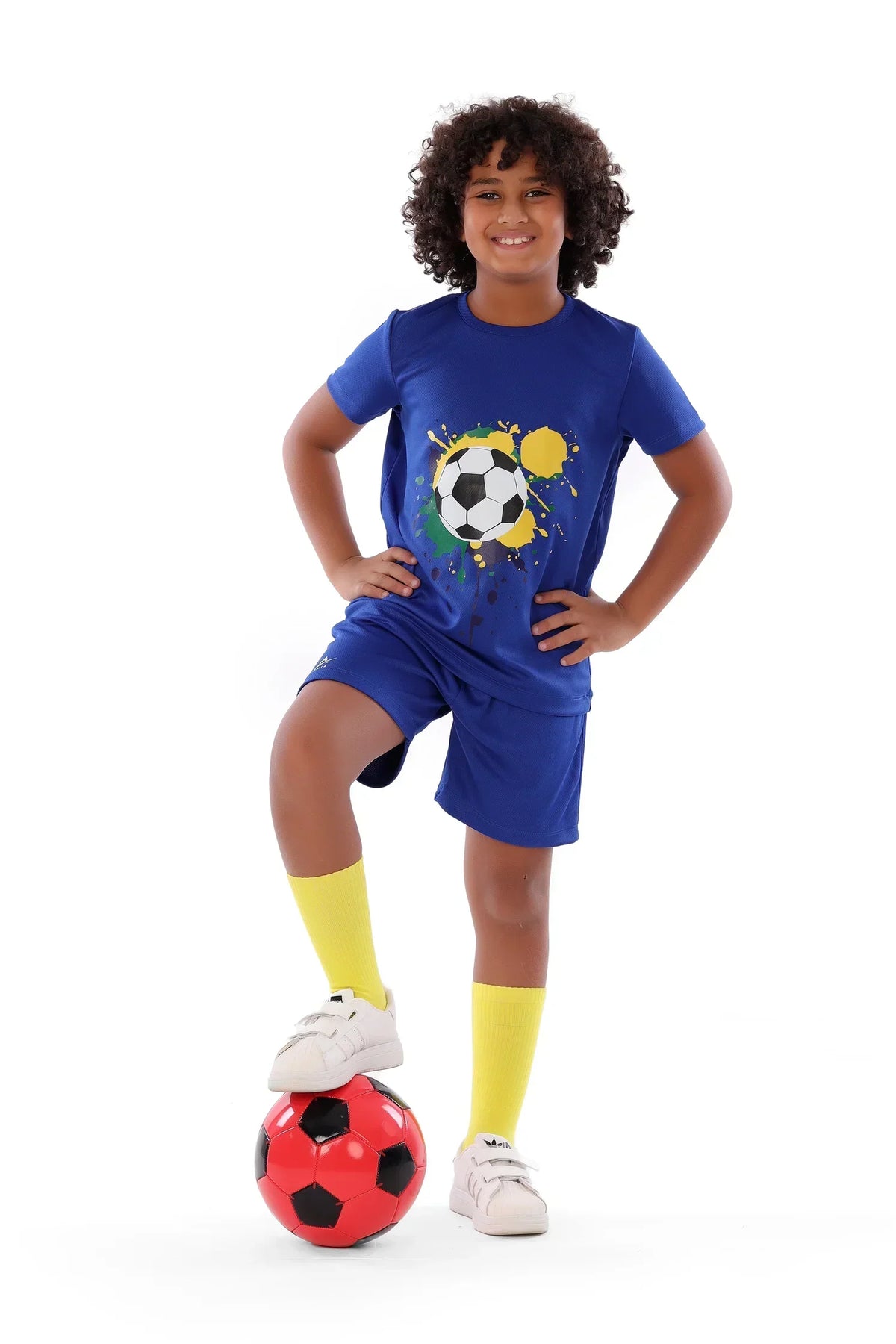 Boys Blue football Kids Kit â€“ Sporty Athletic Set with Shorts | ANJA Sportswear