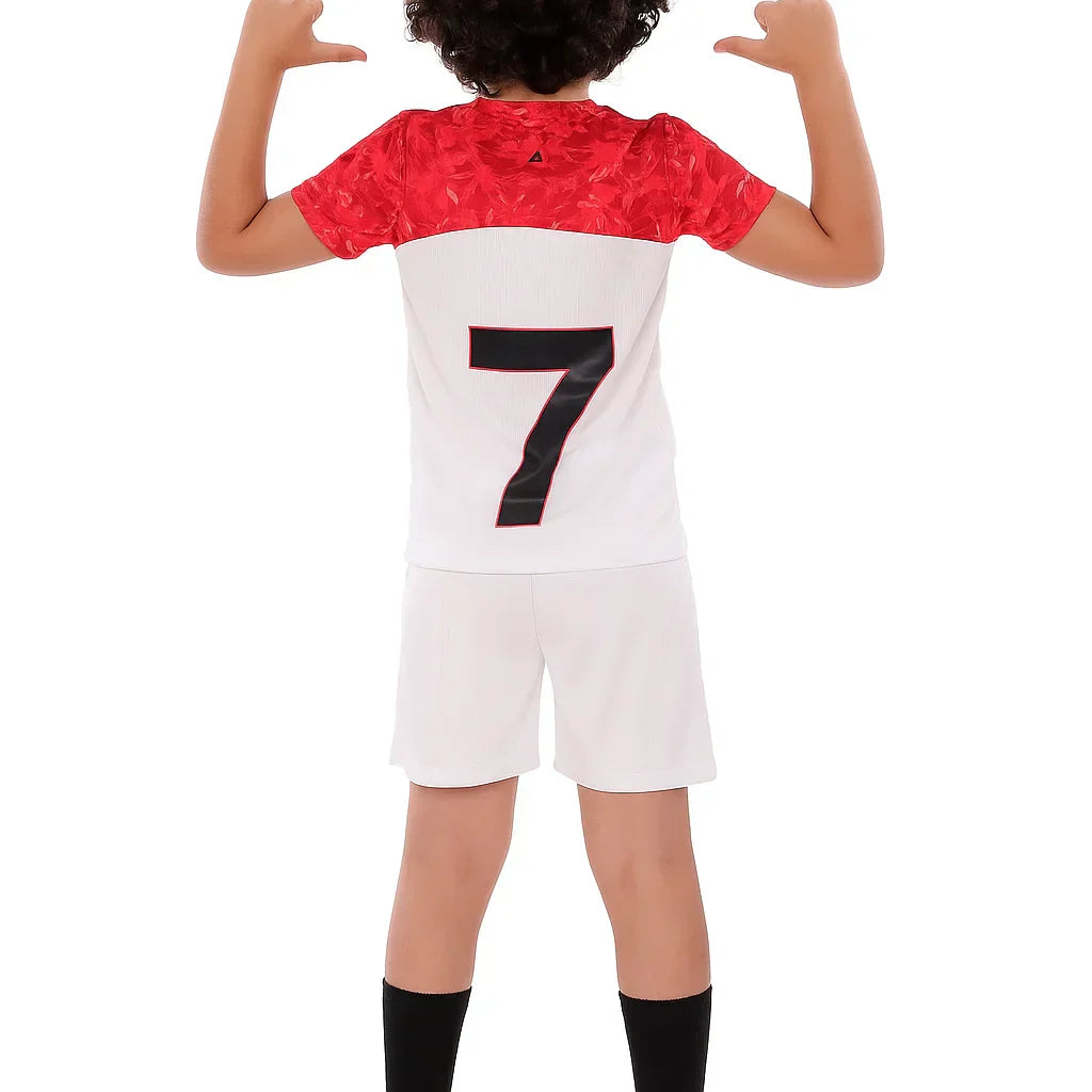 Boys Pattern Sports Kit â€“ Athletic T-Shirt and Shorts Set | ANJA Sportswear