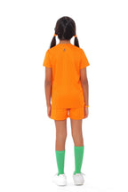 Girls Orange Football Splash Kit â€“ Sporty Athletic Set | ANJA Sportswear