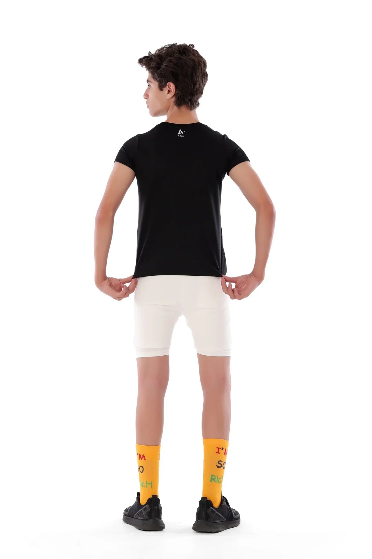 Boys Black Handball T-Shirt â€“ Sporty Athletic Top | ANJA Sportswear