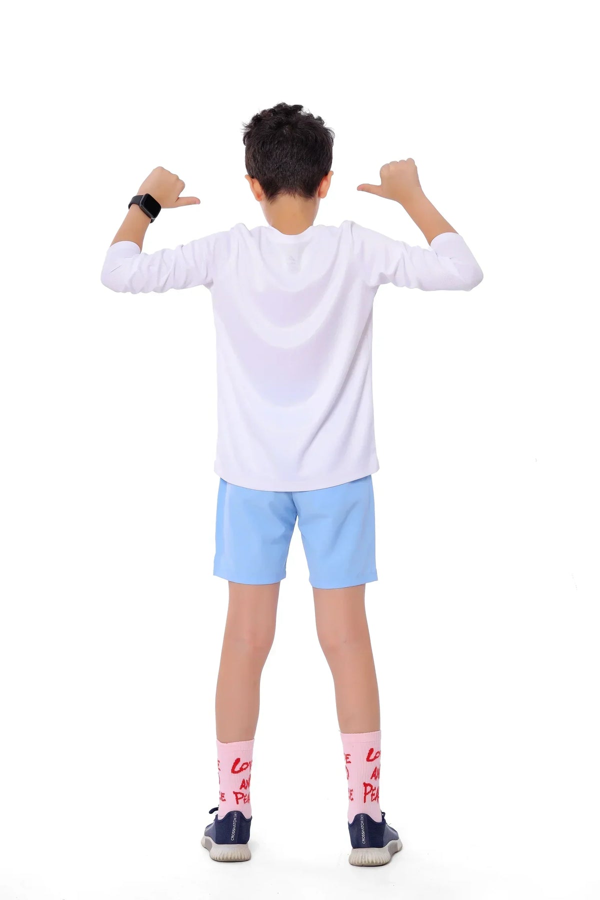 Boys White Splash HandBall T-Shirt â€“ Sporty Long Sleeve Top | ANJA Sportswear