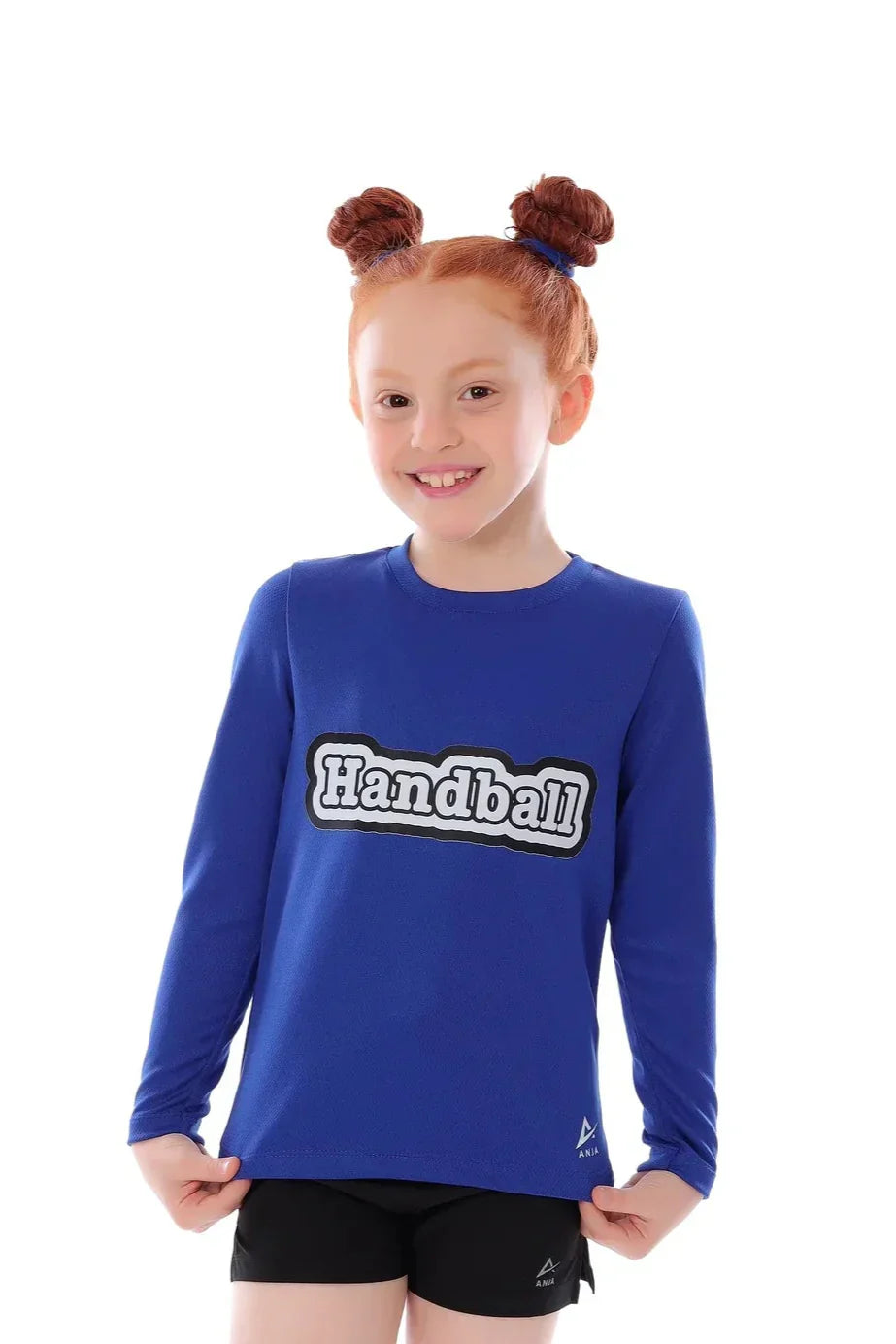 Girls Blue Handball T-Shirt â€“ Sporty Athletic Top | ANJA Sportswear