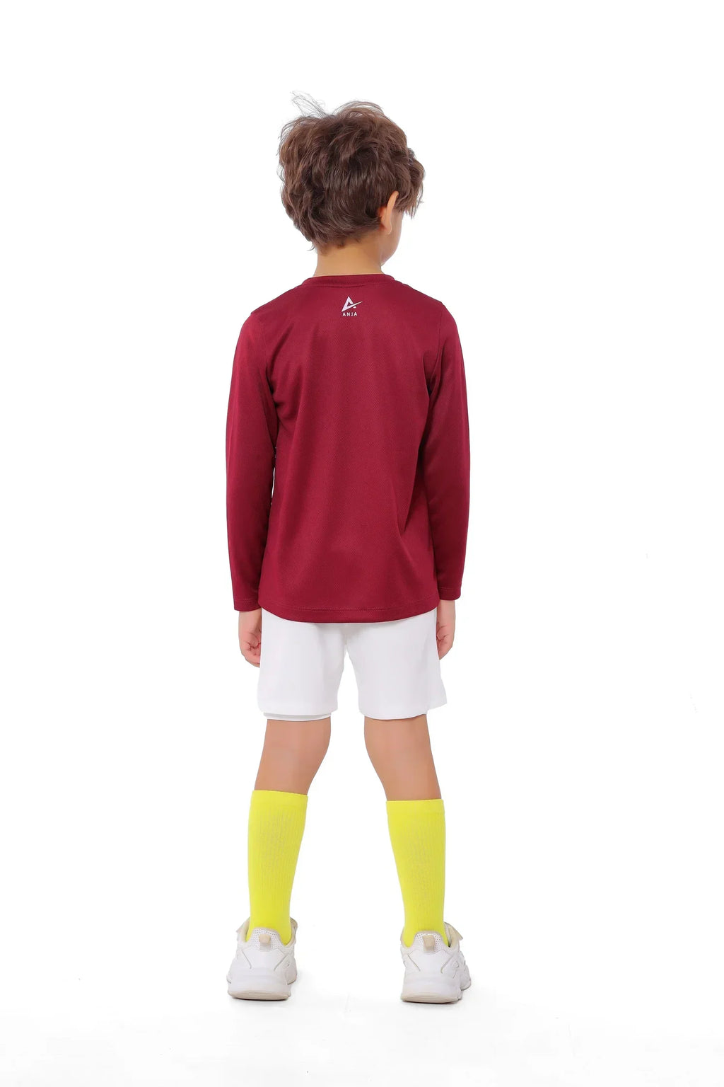 Boys  burgundy Handball Long Sleeve T-Shirt â€“ Sporty Athletic Top | ANJA Sportswear
