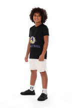Boys Black Volleyball T-Shirt â€“ Sporty Athletic Top | ANJA Sportswear