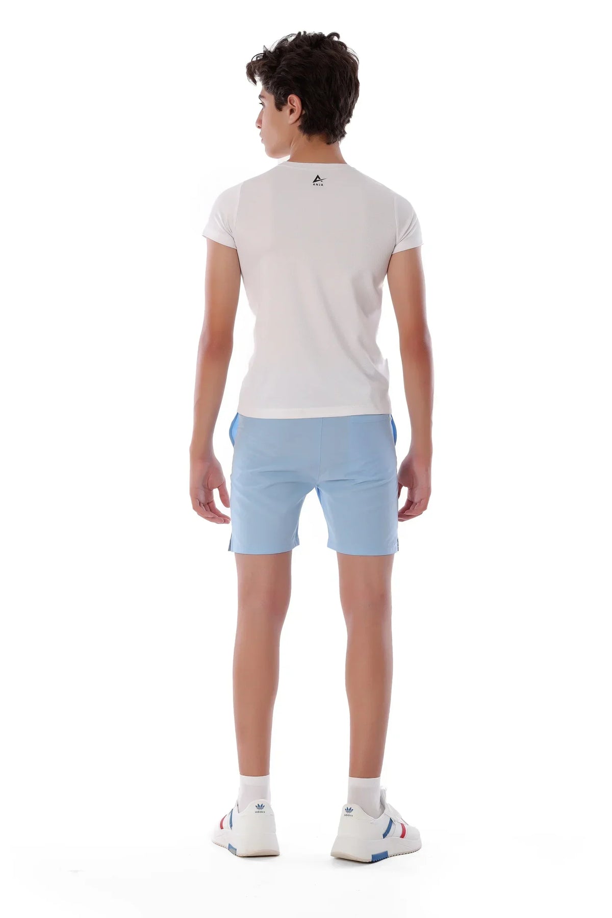Boys White Action Volleyball Graphic T-Shirt â€“ Sporty Athletic Top | ANJA Sportswear