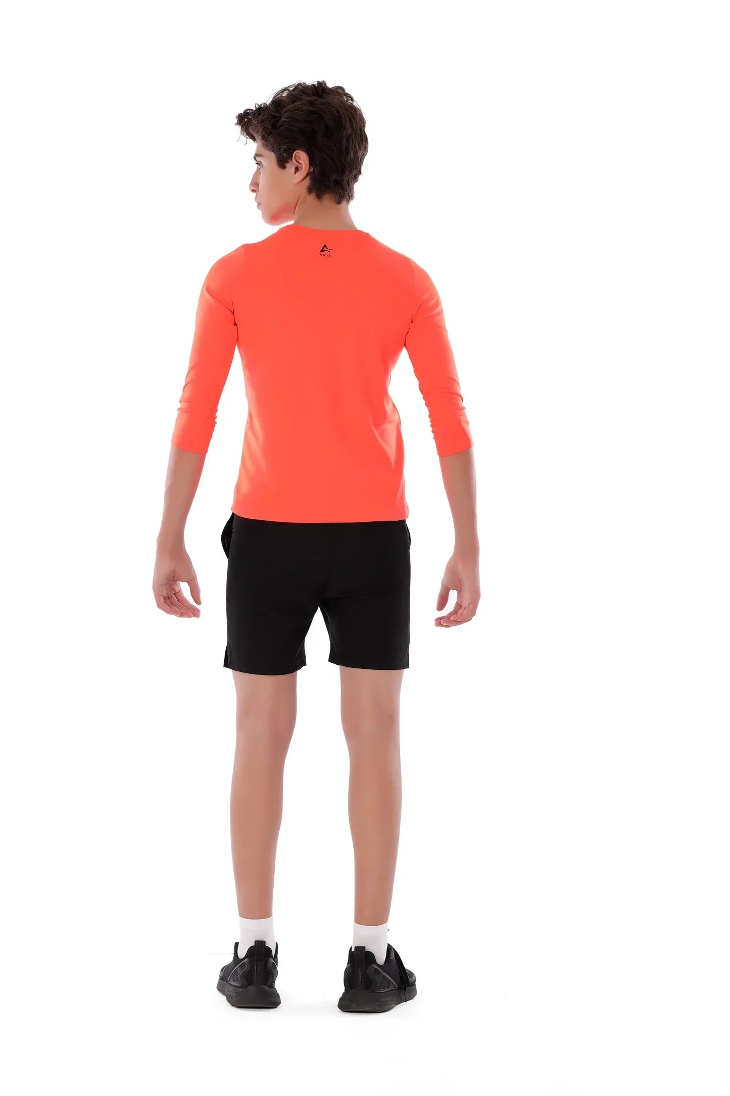 Boys Neon Orange Volleyball T-Shirt â€“  Sporty Graphic Top | ANJA Sportswear