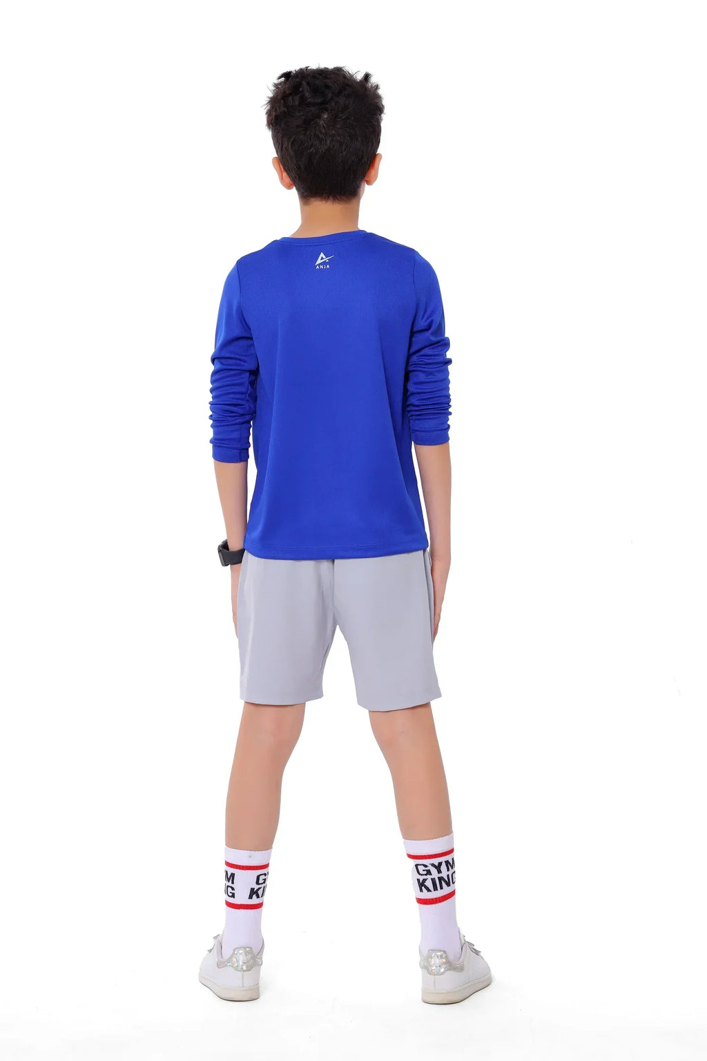 Boys Blue Volleyball Long Sleeve T-Shirt â€“ Sporty Athletic Top | ANJA Sportswear