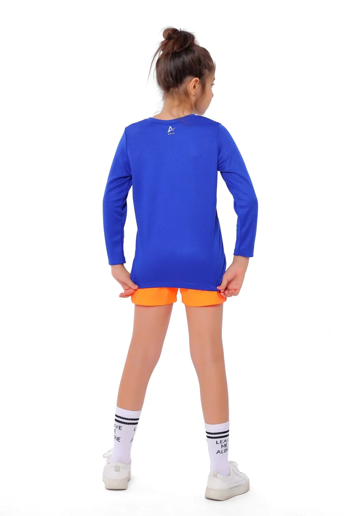 Girls Blue Volleyball Long Sleeve T-Shirt â€“ Sporty Athletic Top | ANJA Sportswear