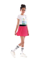 Girls White Graphic Tennis T-Shirt â€“ Athletic Top | ANJA Sportswear