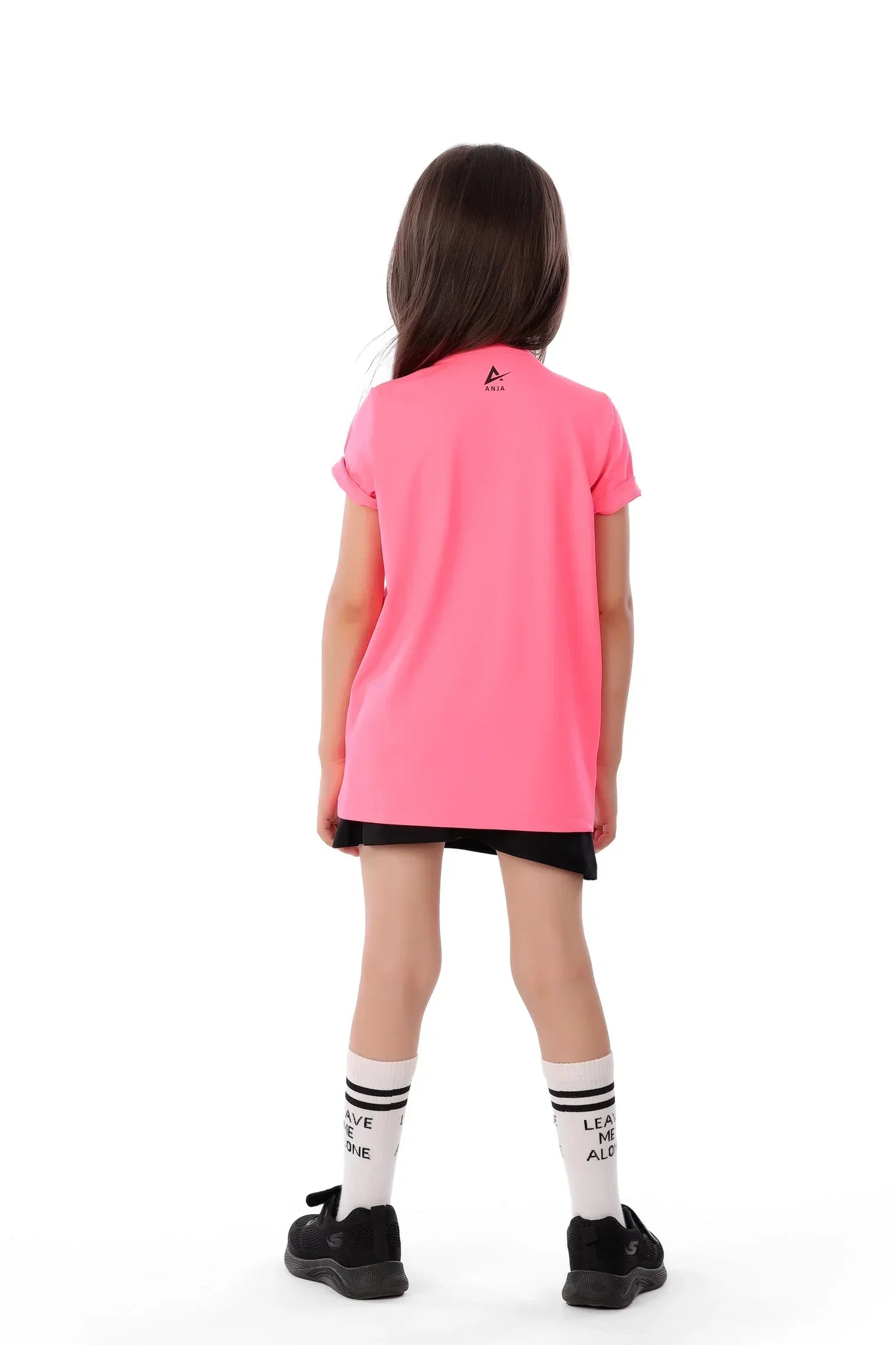 Girls Neon Pink Love Tennis Graphic T-Shirt â€“ Sporty Top | ANJA Sportswear