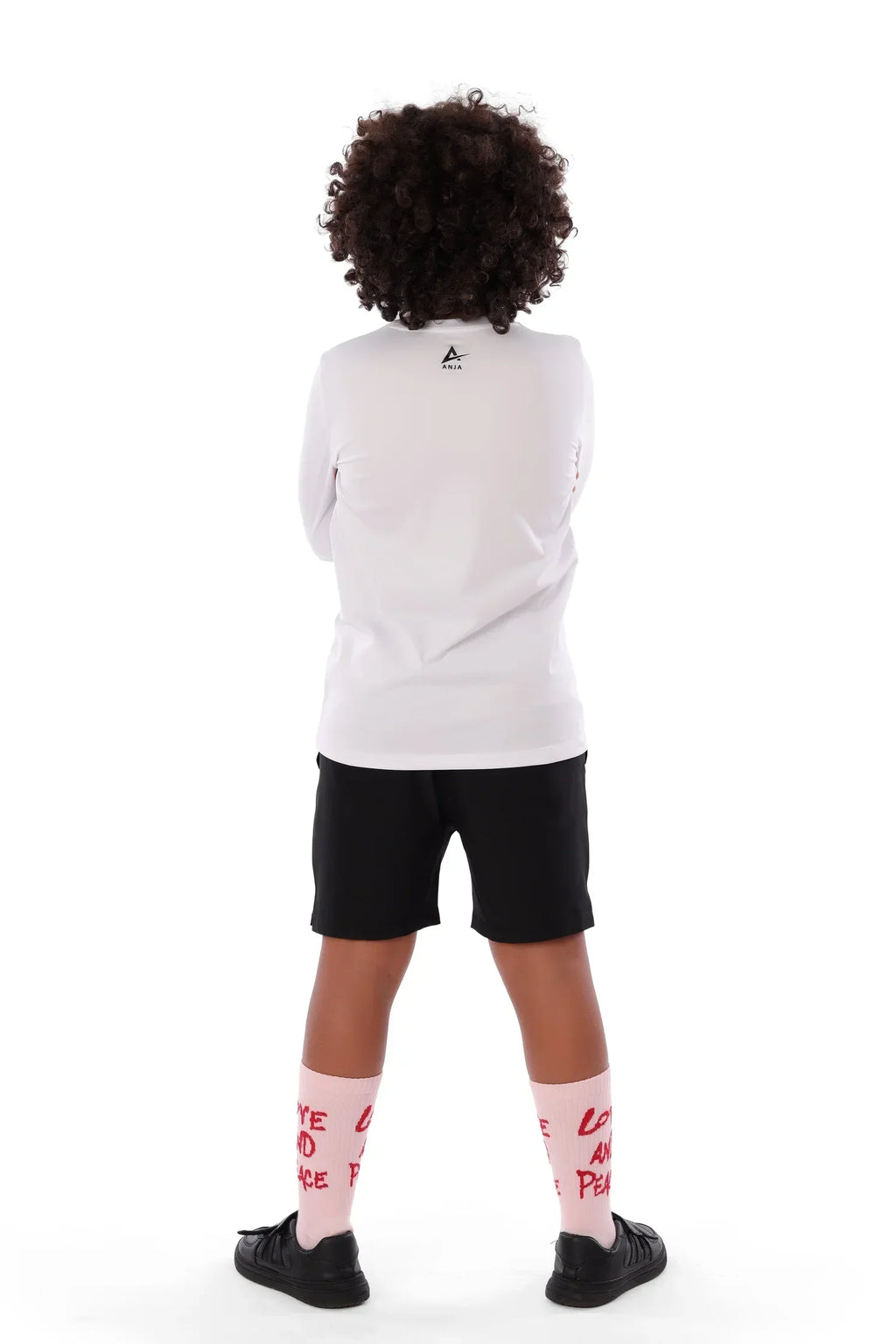 Boys White Neon Tennis Splash T-Shirt â€“ Sporty Long Sleeve Top for Kids | ANJA Sportswear